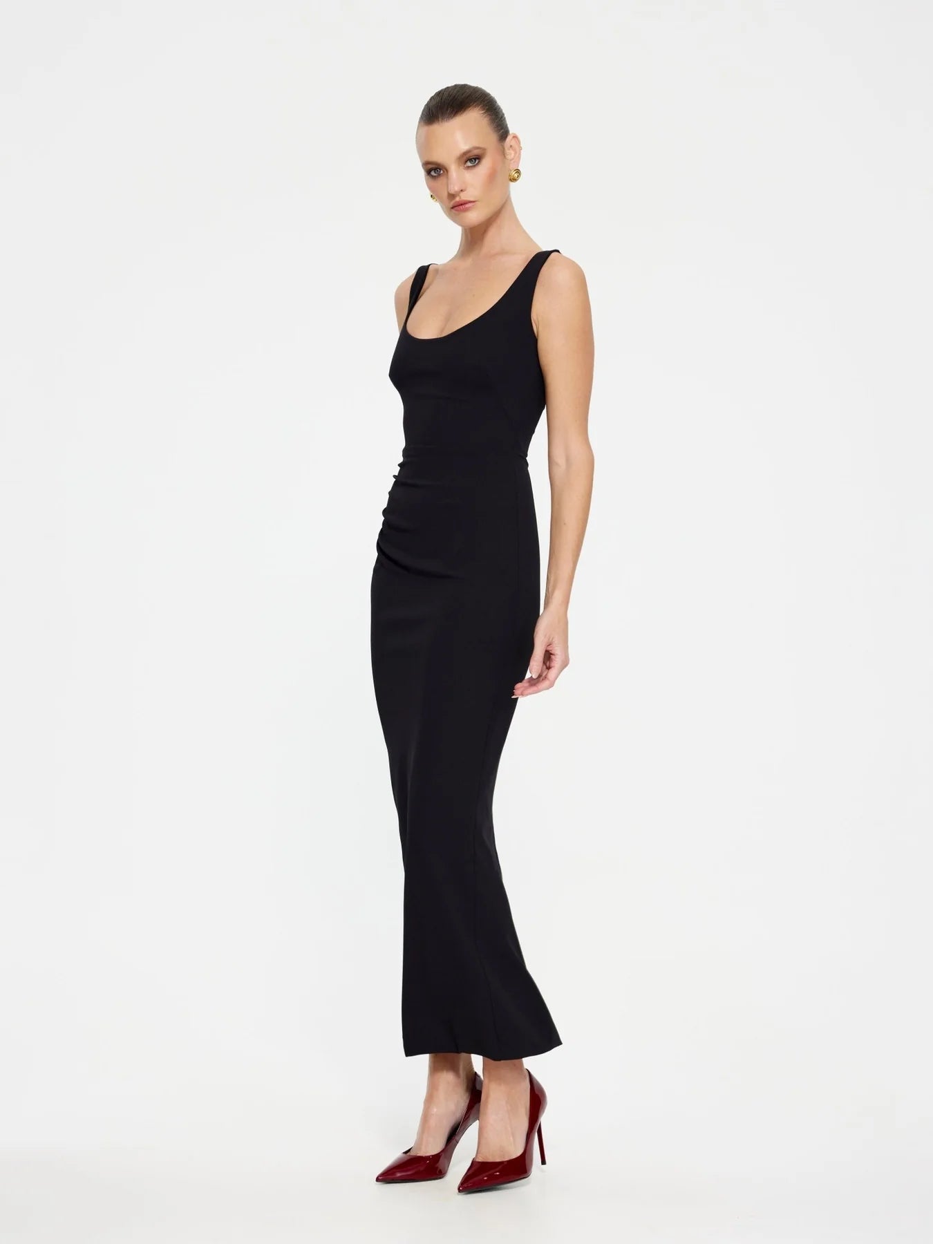 Effie Kats Gable Midi Dress - Black