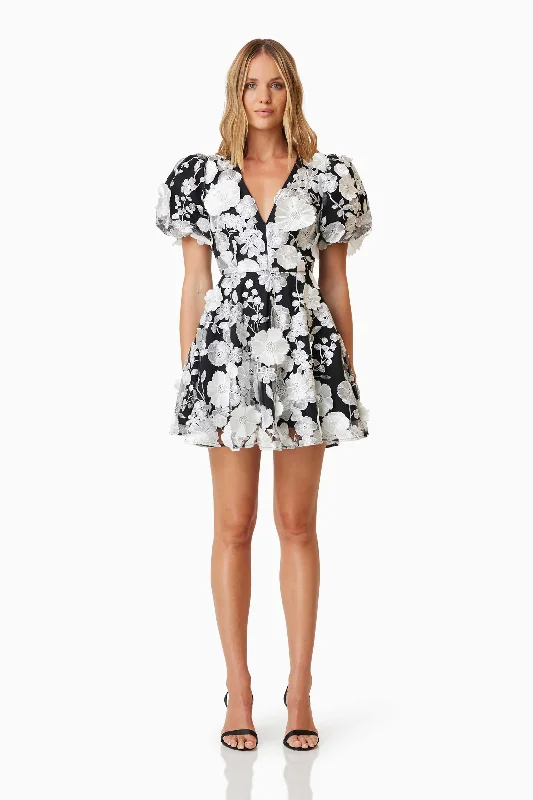 Elliatt Selene Mini Dress - Black/White