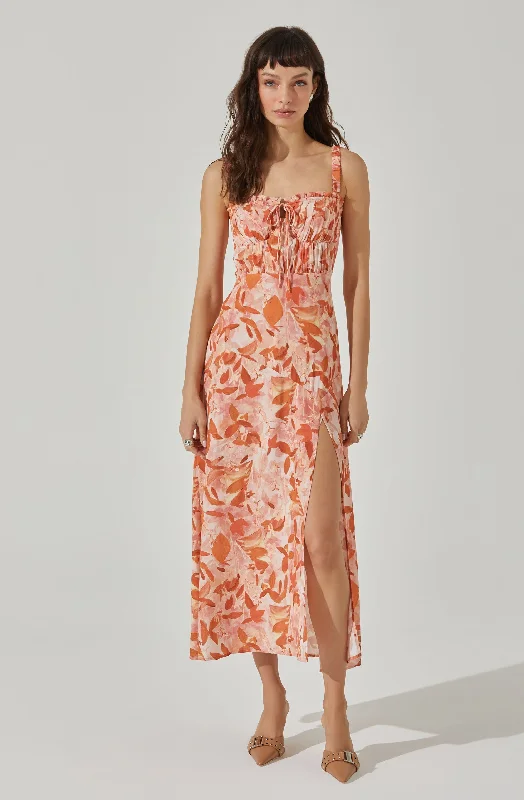 Coral peach floral