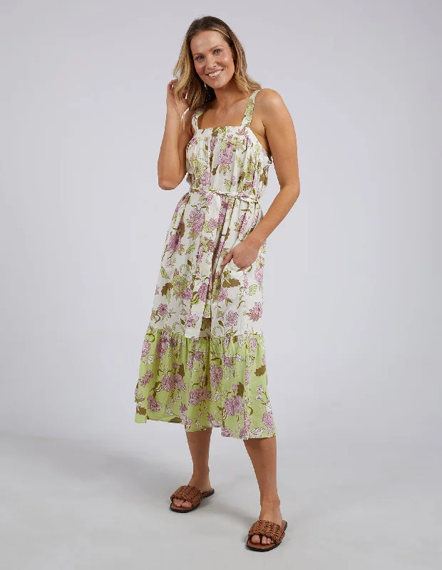 Emmeline Floral Dress Spliced Floral Print