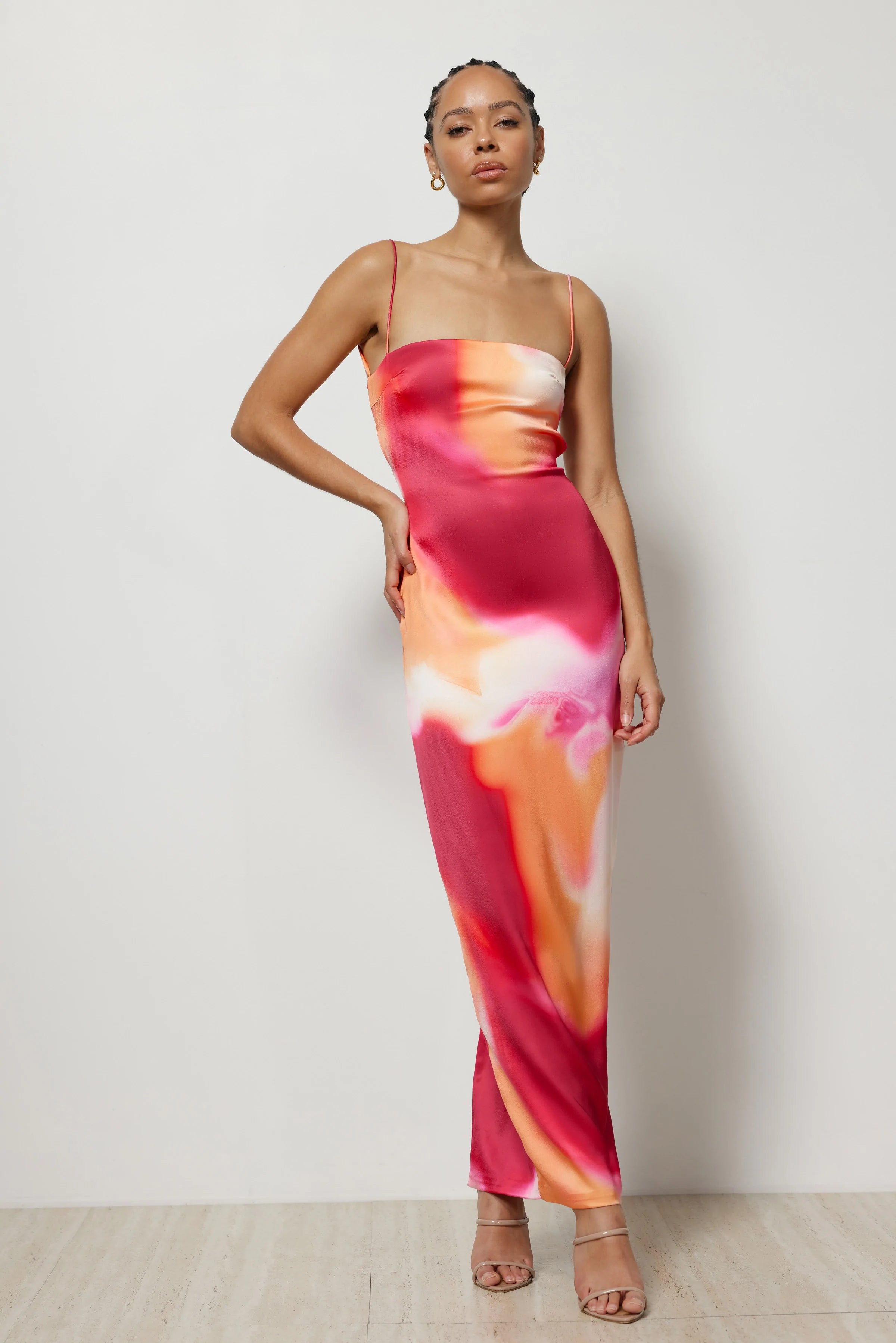 Lexi Aquarius Dress - Fuchsia Liquify Print