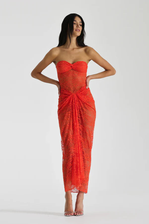 Natalie Rolt Naomi Dress - Tangerine