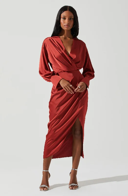 Sadyra Drop Shoulder Wrap Dress