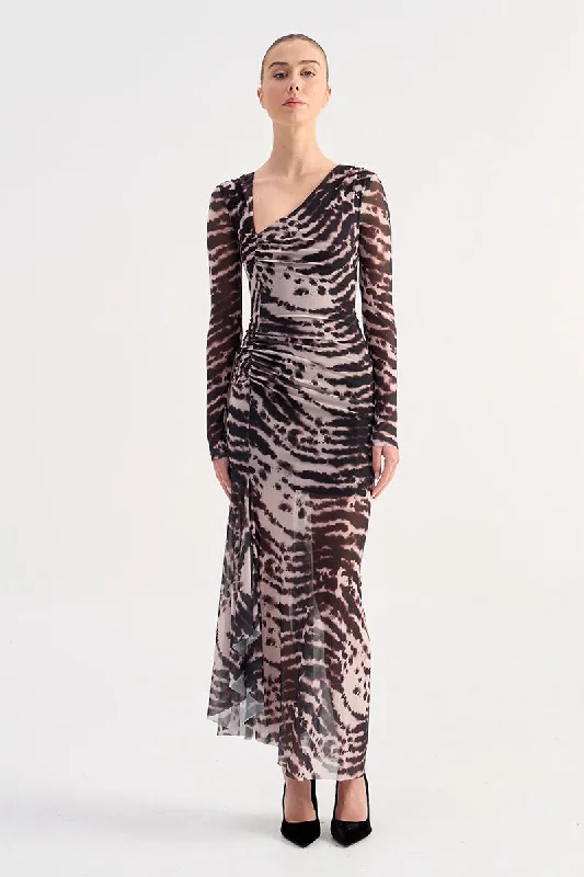 Suboo Alexis Long Sleeve Maxi Dress - Animal