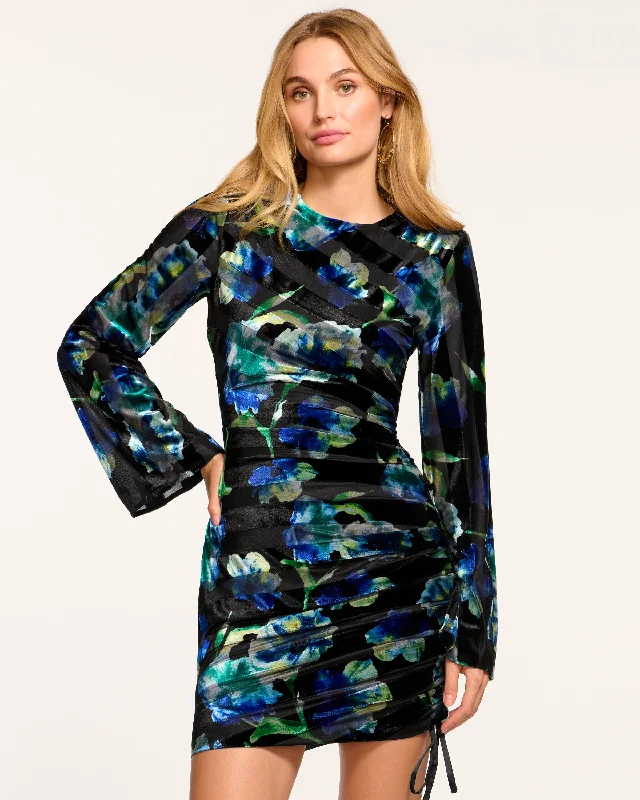 Dexter Ruched Long Sleeve Mini Dress