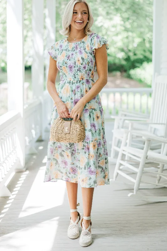 Keep You Close Mint Green Midi Dress