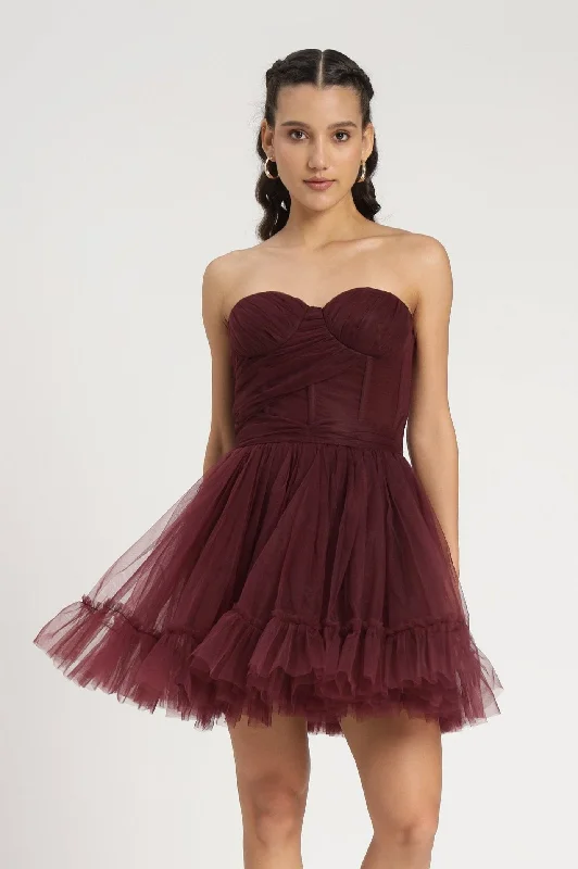 Lauren Plum Tulle Mini Dress