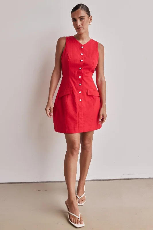 Rita Mini Dress (Red)