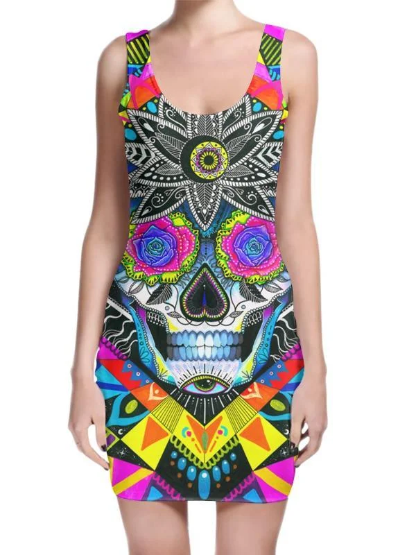 Sugar Skull Mini Dress