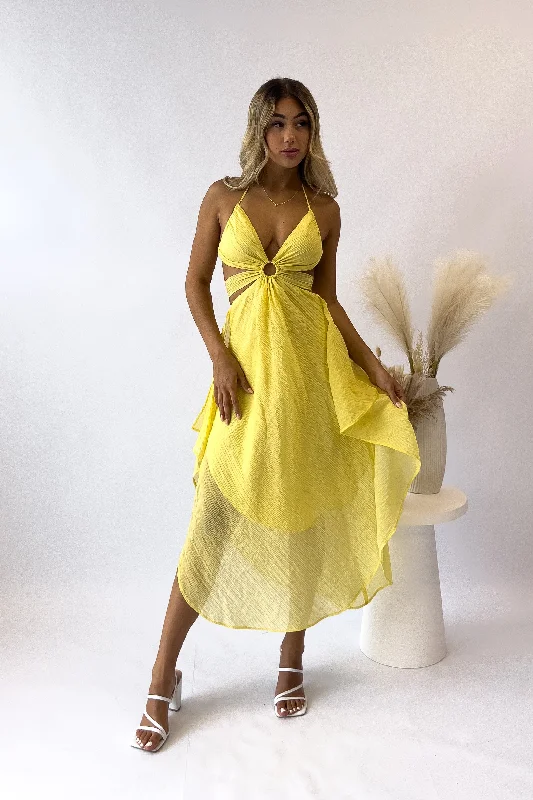 Ishara Midi Dress - Yellow