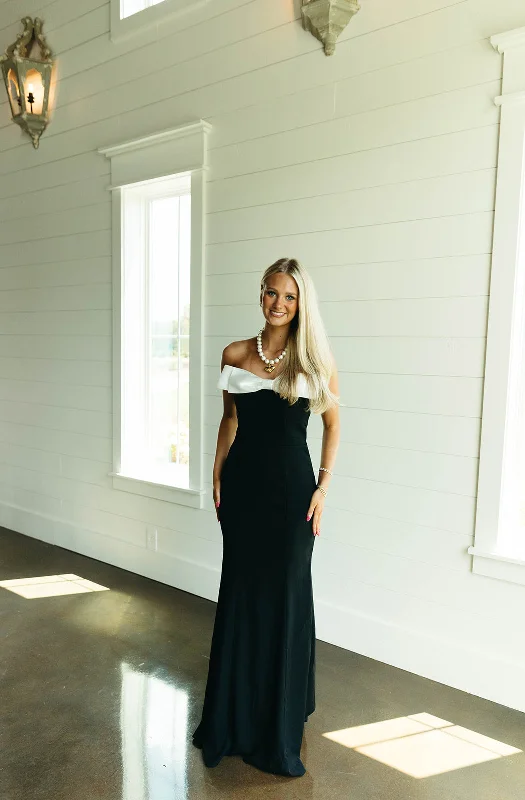 Marilyn Maxi Dress - Black/White