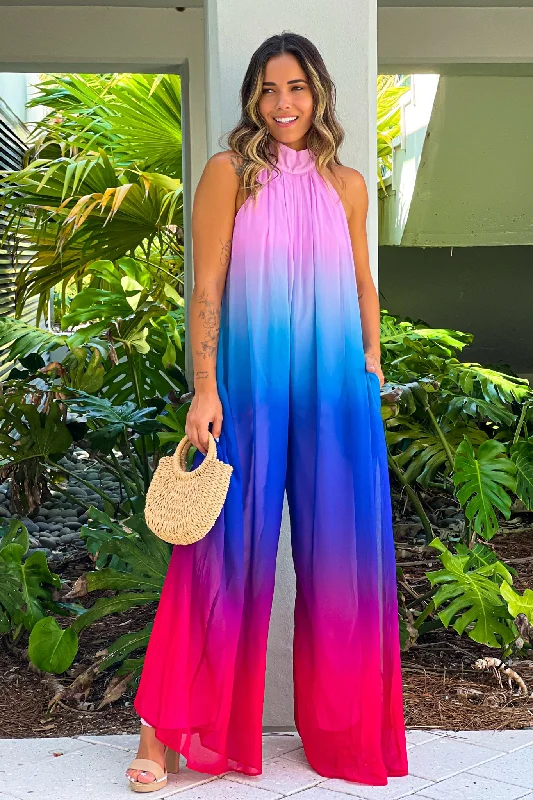 Multi Color Sleeveless Jumpsuit