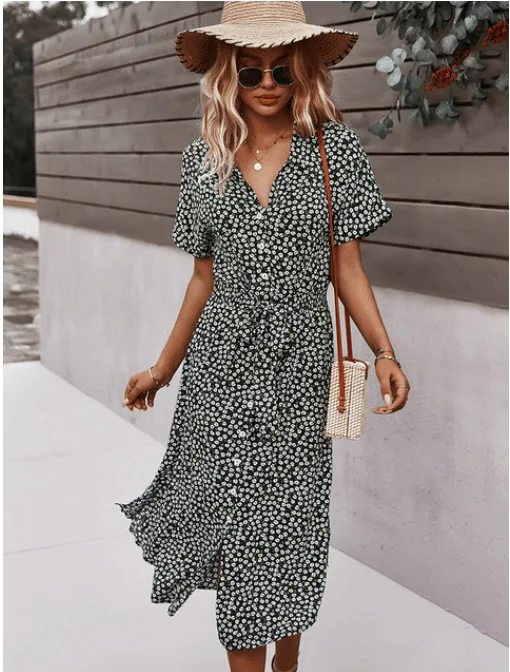 Summer Button-Up Maxi Dress